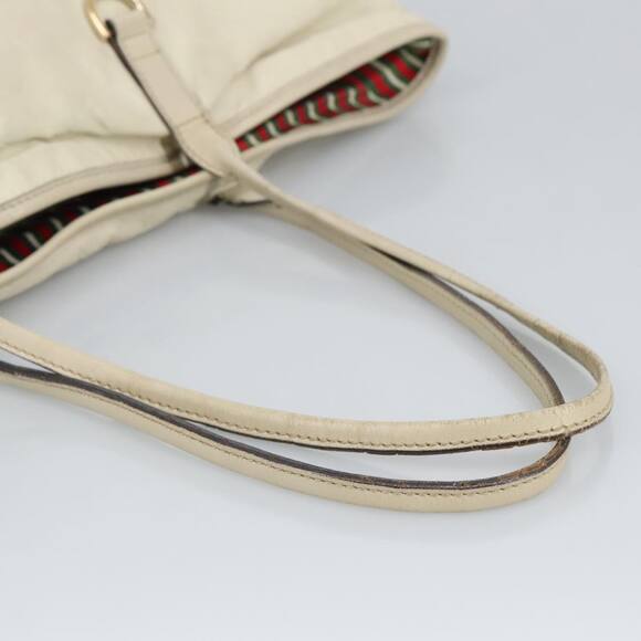 GUCCI Tote Bag Leather Beige Gold - Picture 6 of 16